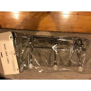 3 Hook Paris Mirrored Robe Hanger NIP Wall Hanging Shabby Cottage